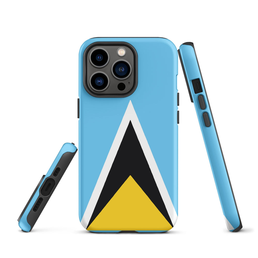 St Lucia Flag Tough Cellphone Case for iPhone® - Conscious Apparel Store