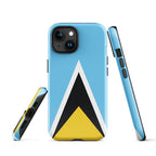 St Lucia Flag Tough Cellphone Case for iPhone® - Conscious Apparel Store