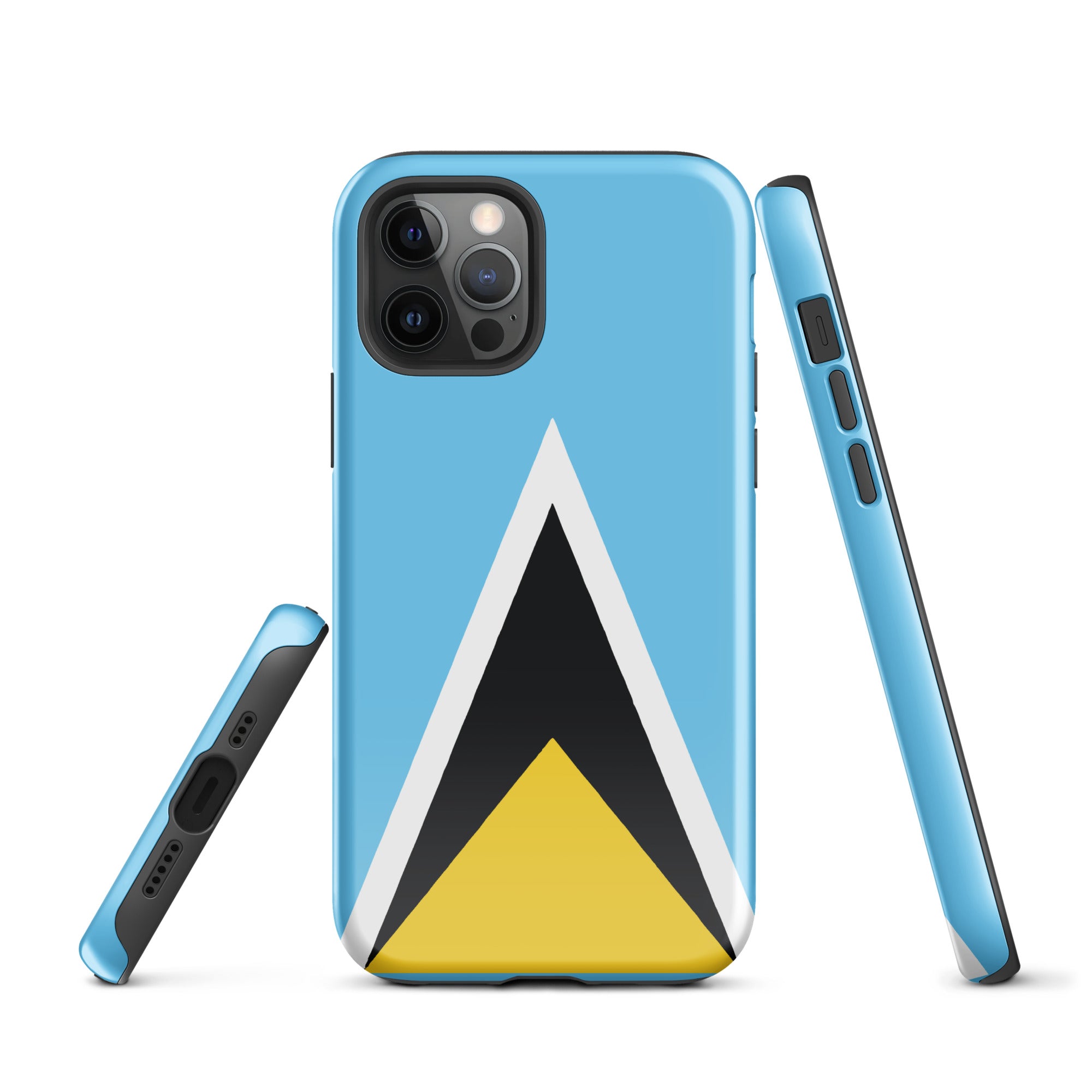 St Lucia Flag Tough Cellphone Case for iPhone® - Conscious Apparel Store