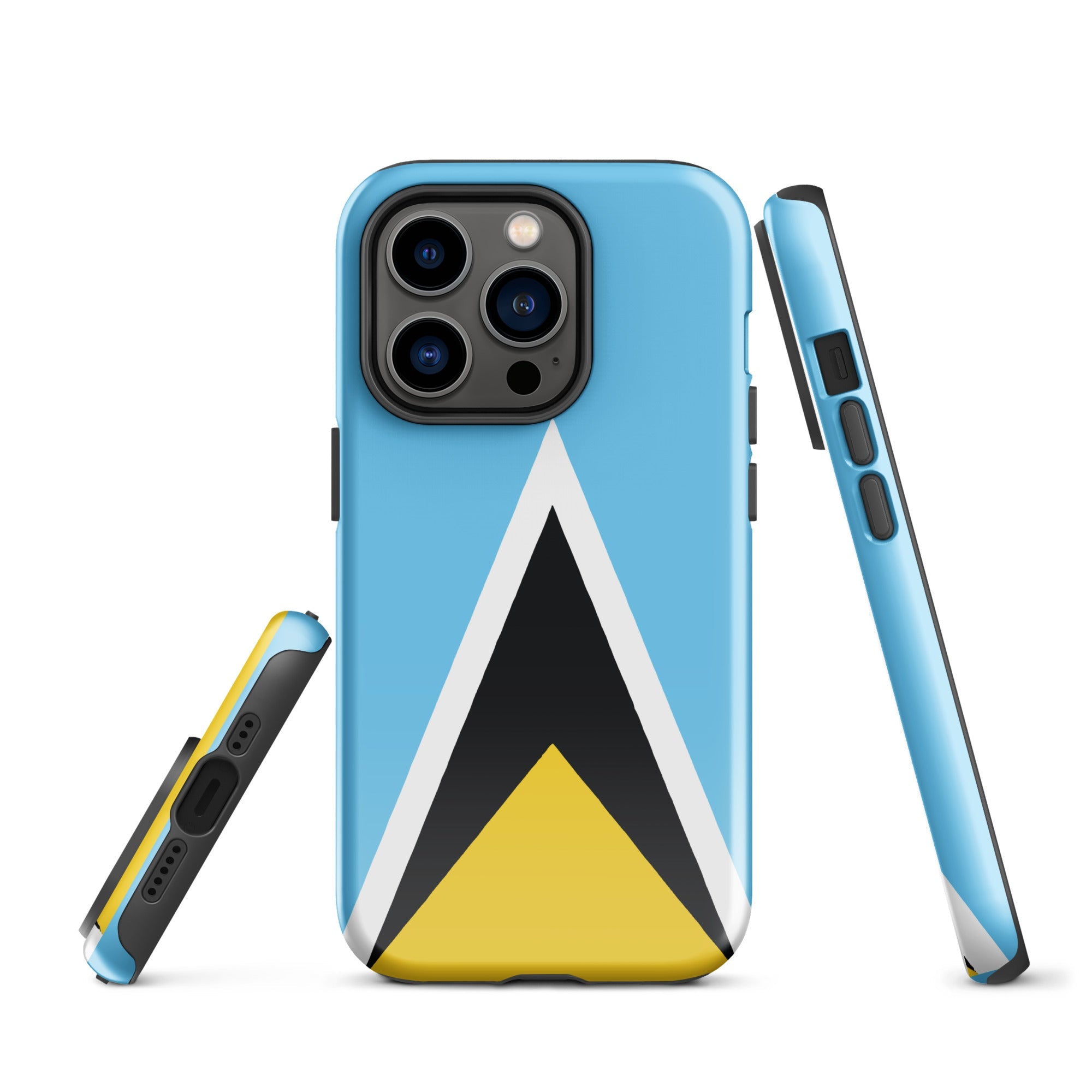 St Lucia Flag Tough Cellphone Case for iPhone® - Conscious Apparel Store