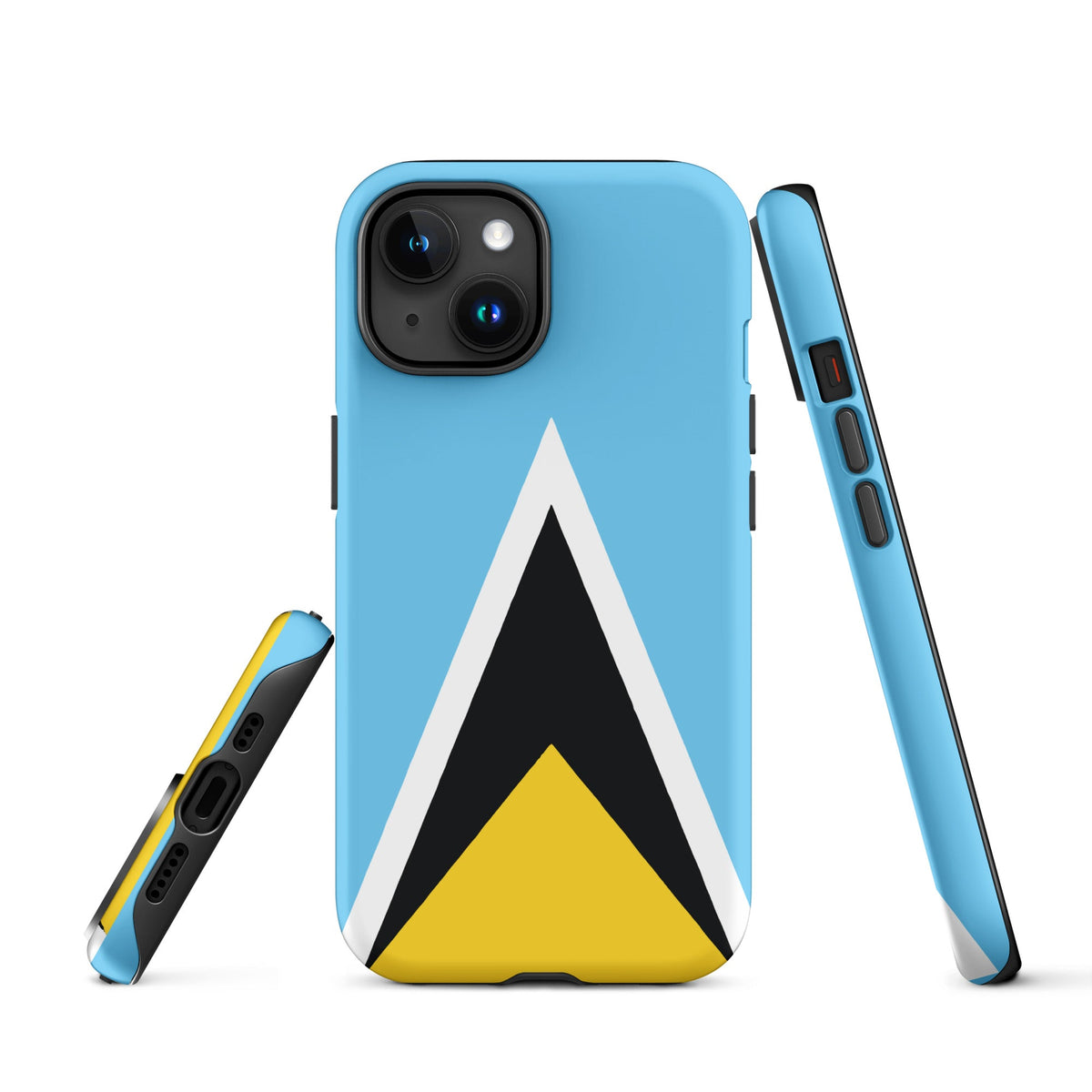 St Lucia Flag Tough Cellphone Case for iPhone® - Conscious Apparel Store