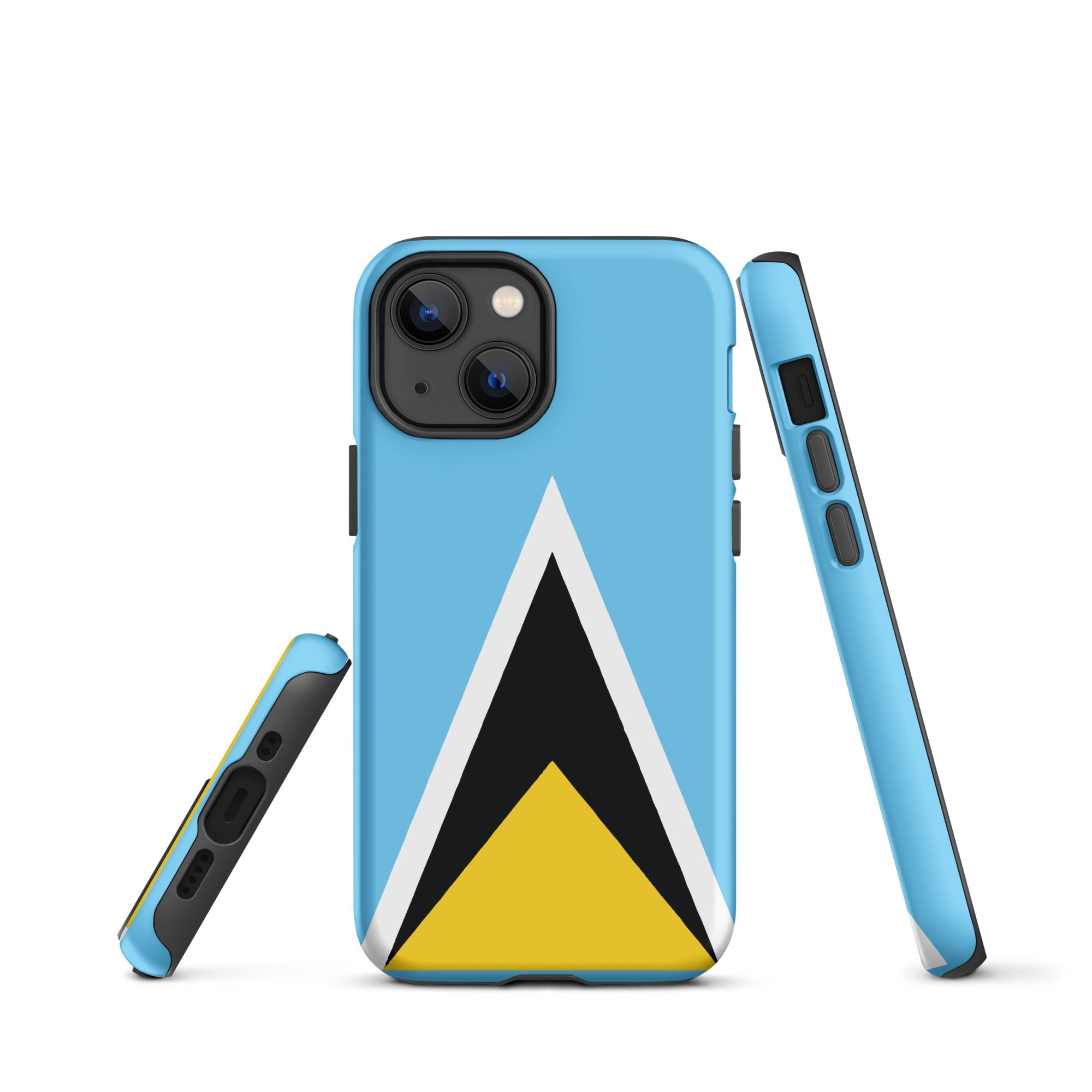 St Lucia Flag Tough Cellphone Case for iPhone® - Conscious Apparel Store