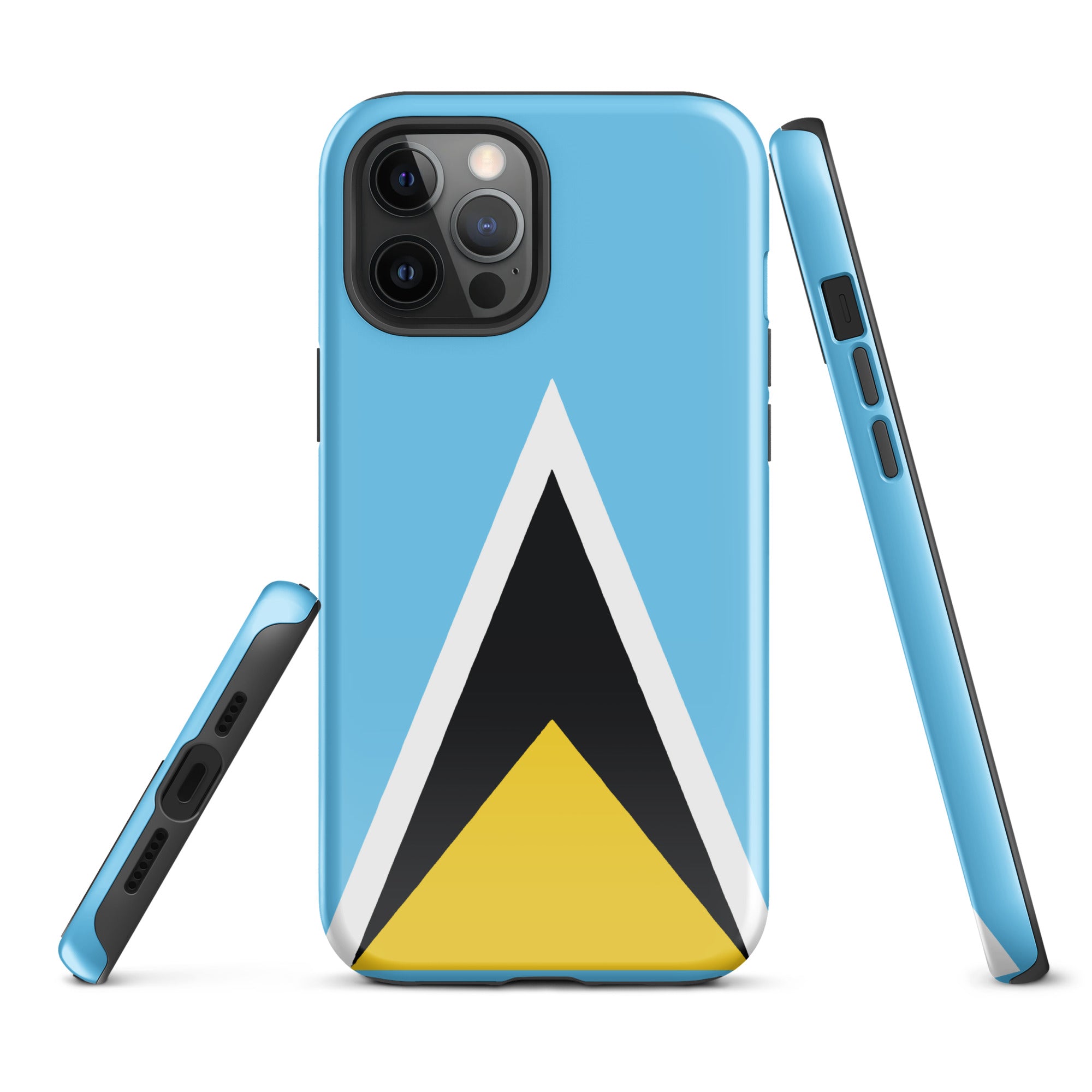 St Lucia Flag Tough Cellphone Case for iPhone® - Conscious Apparel Store