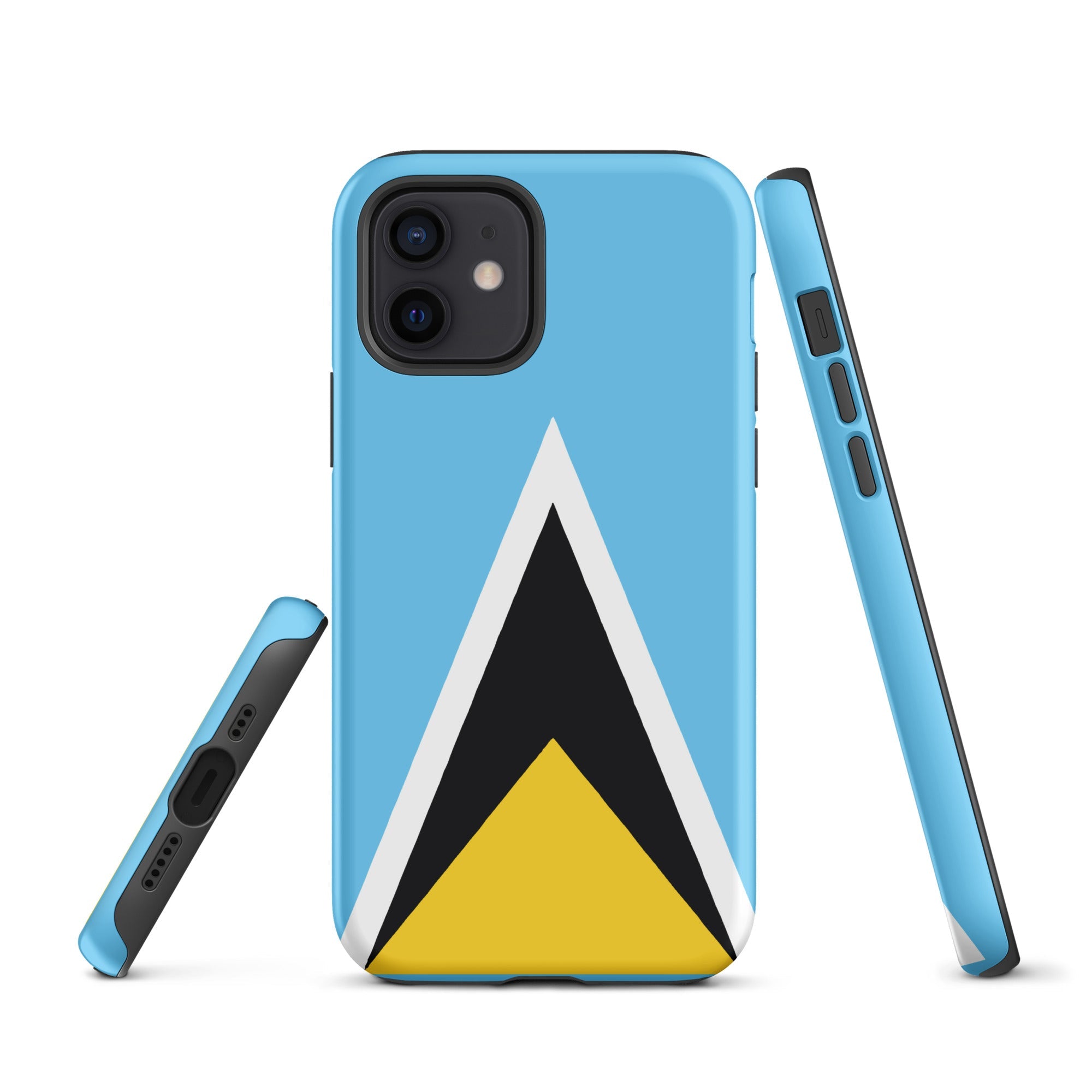 St Lucia Flag Tough Cellphone Case for iPhone® - Conscious Apparel Store