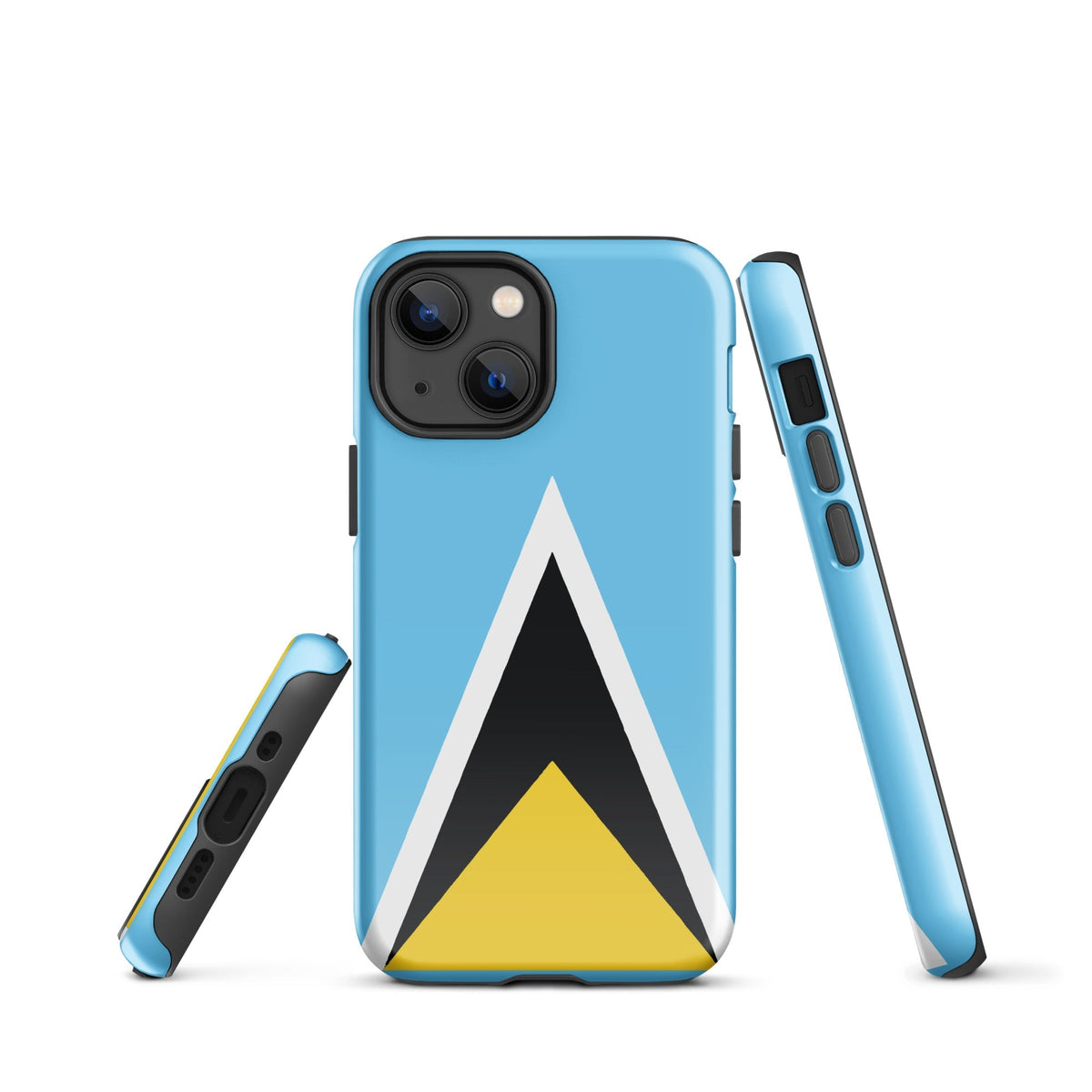 St Lucia Flag Tough Cellphone Case for iPhone® - Conscious Apparel Store
