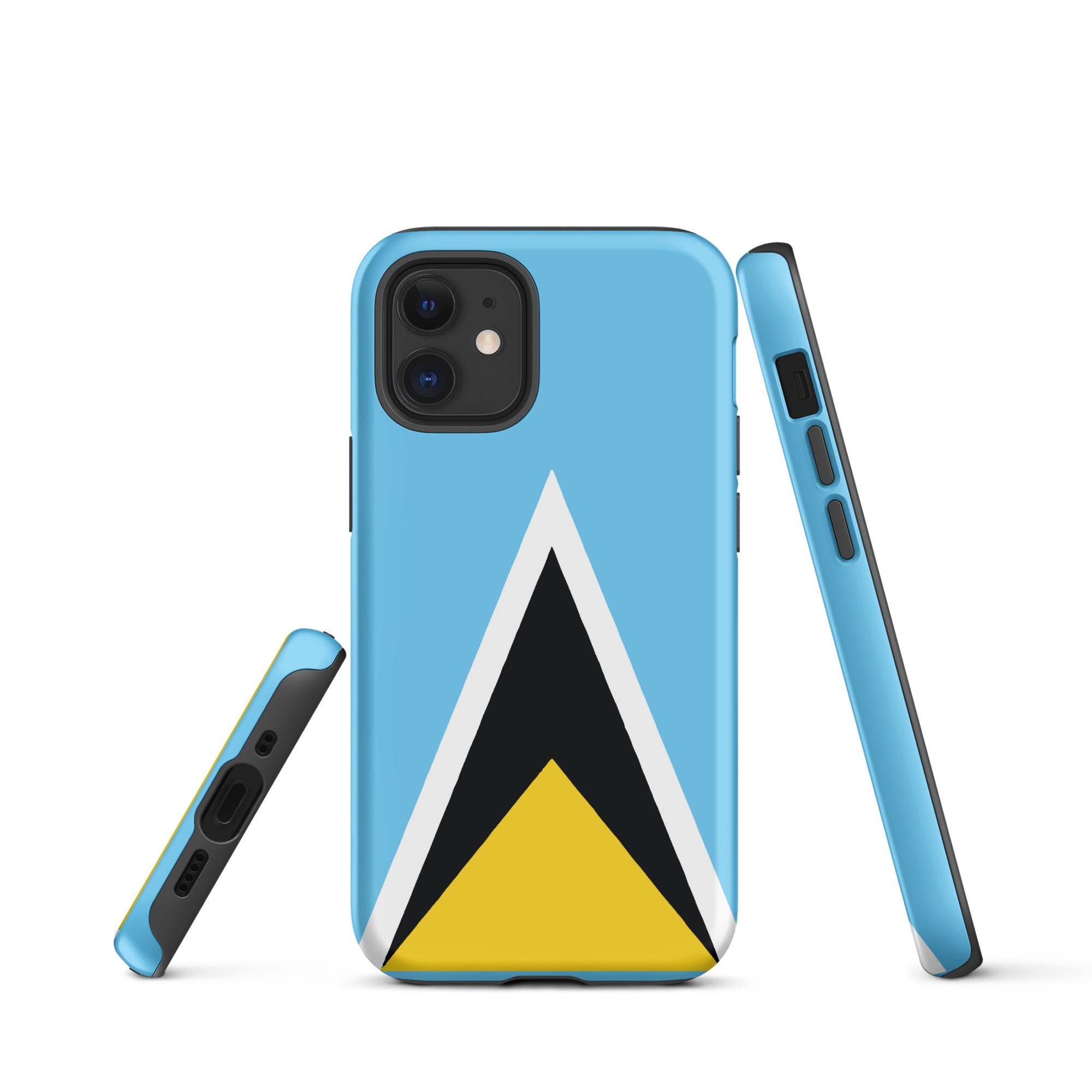 St Lucia Flag Tough Cellphone Case for iPhone® - Conscious Apparel Store