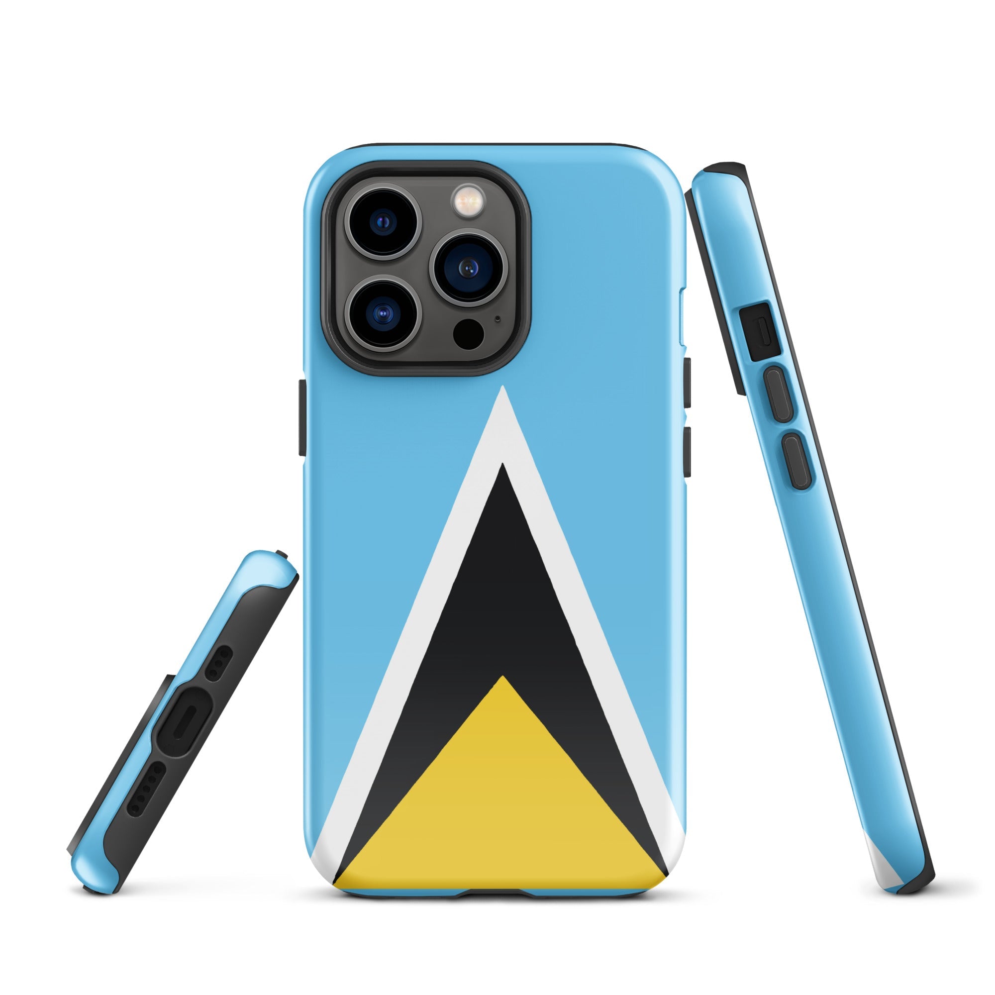St Lucia Flag Tough Cellphone Case for iPhone® - Conscious Apparel Store