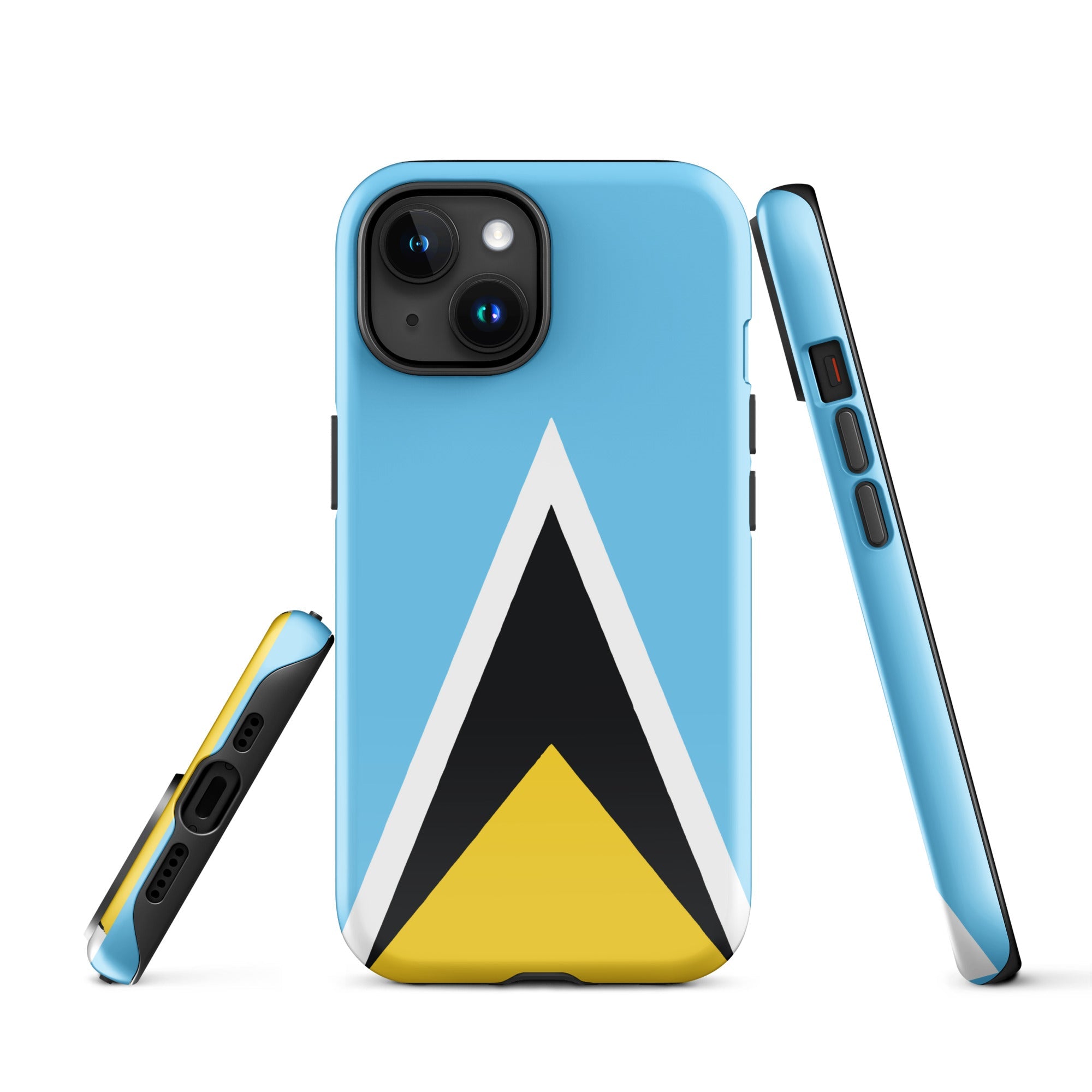 St Lucia Flag Tough Cellphone Case for iPhone® - Conscious Apparel Store