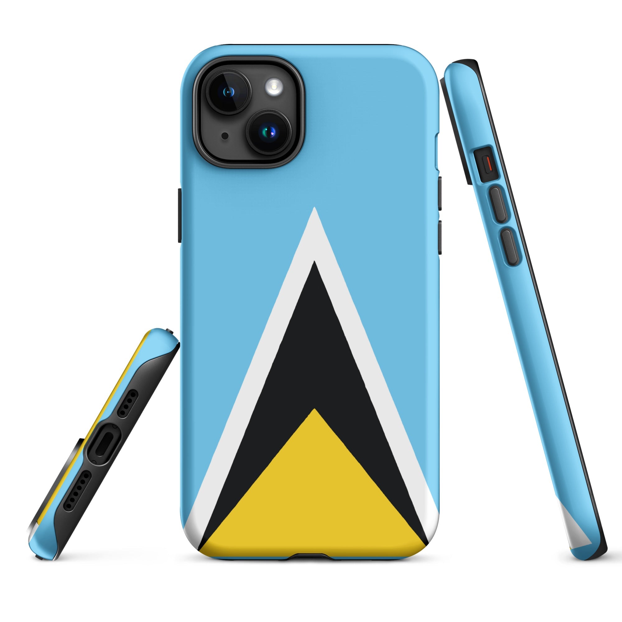 St Lucia Flag Tough Cellphone Case for iPhone® - Conscious Apparel Store