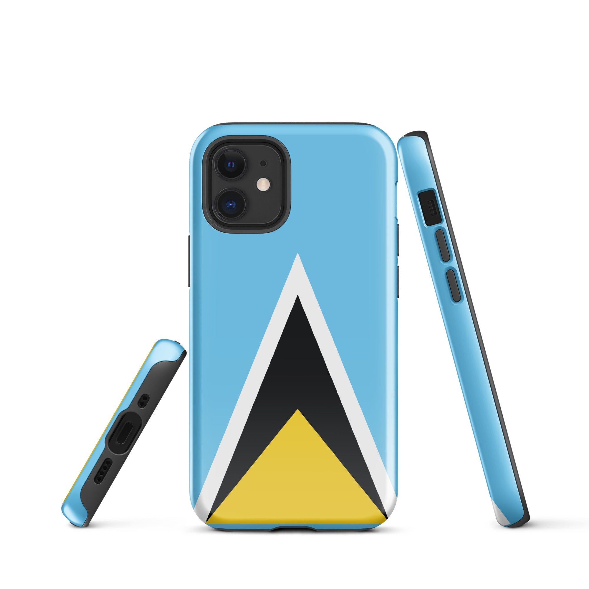 St Lucia Flag Tough Cellphone Case for iPhone® - Conscious Apparel Store