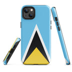 St Lucia Flag Tough Cellphone Case for iPhone® - Conscious Apparel Store