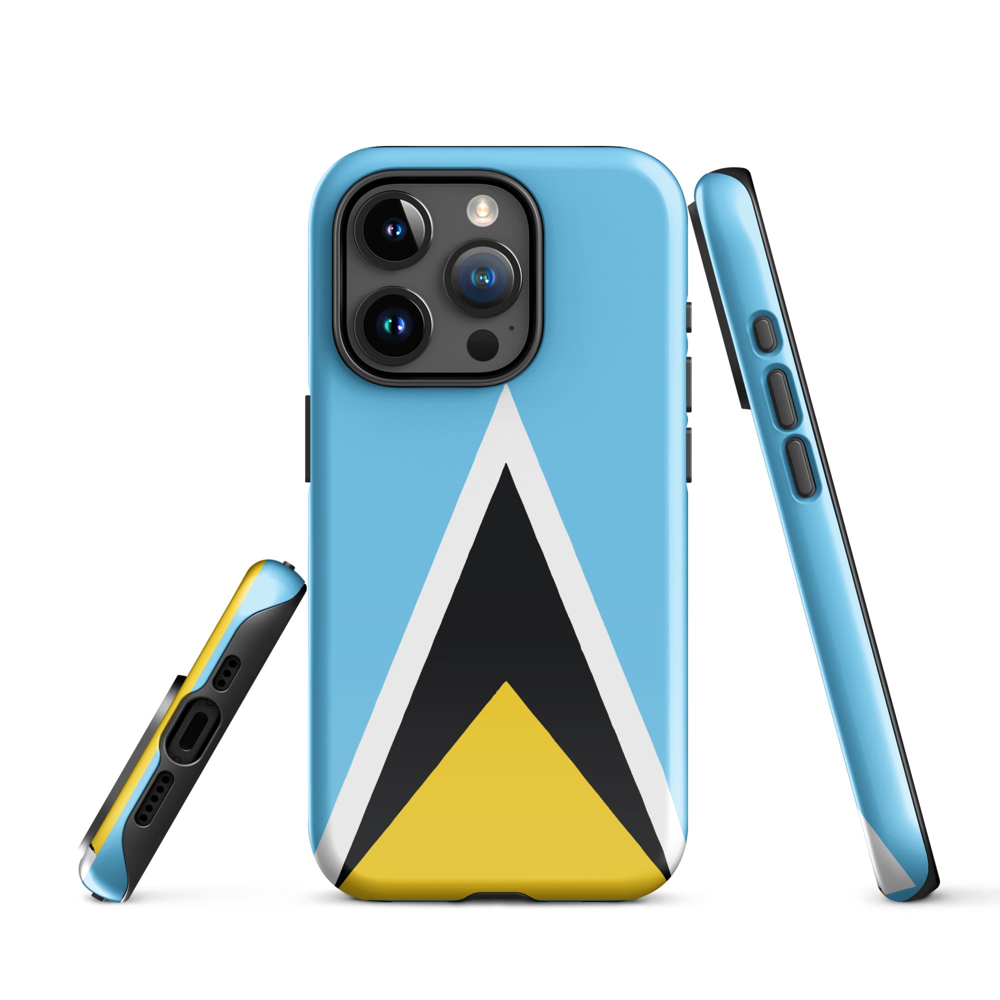 St Lucia Flag Tough Cellphone Case for iPhone® - Conscious Apparel Store