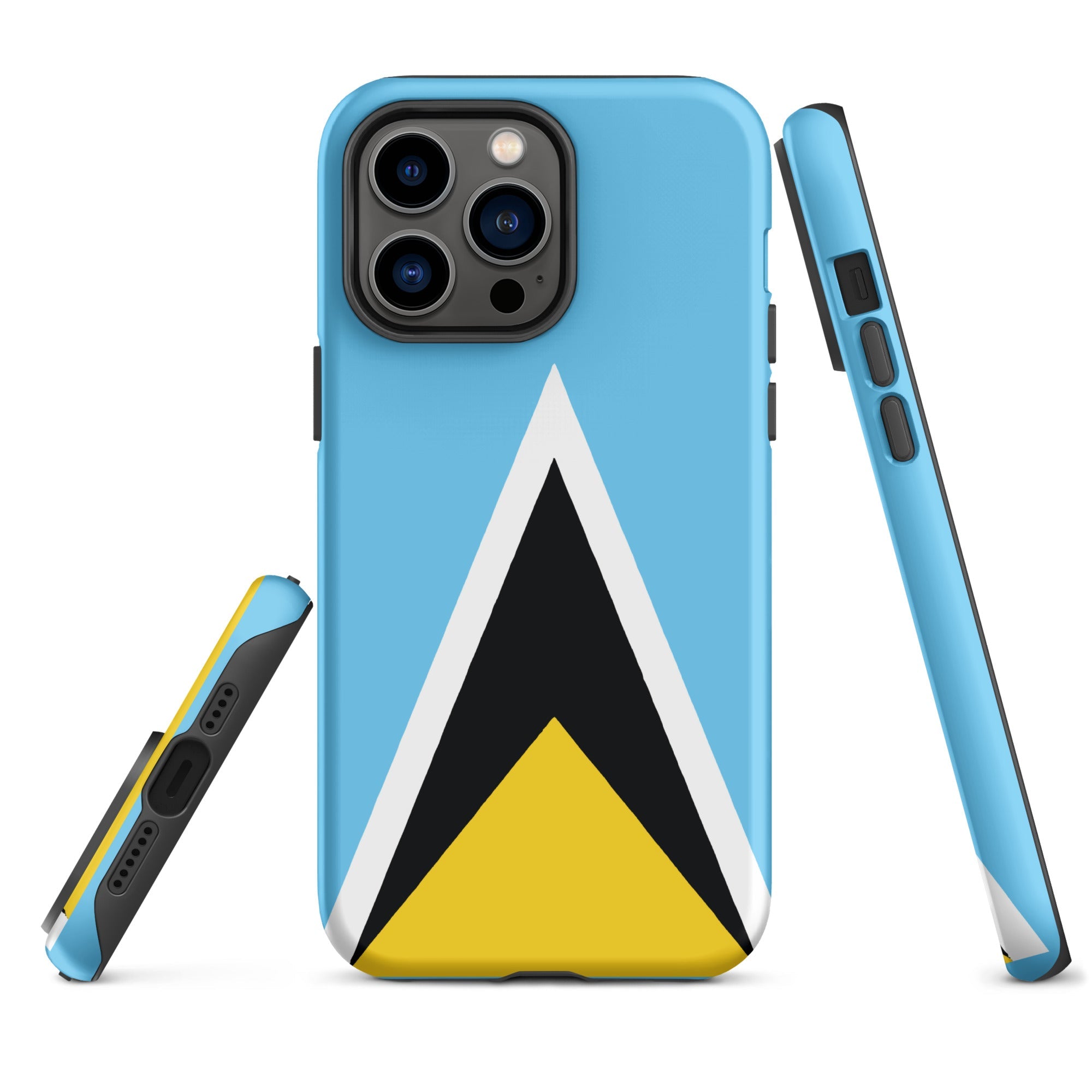 St Lucia Flag Tough Cellphone Case for iPhone® - Conscious Apparel Store