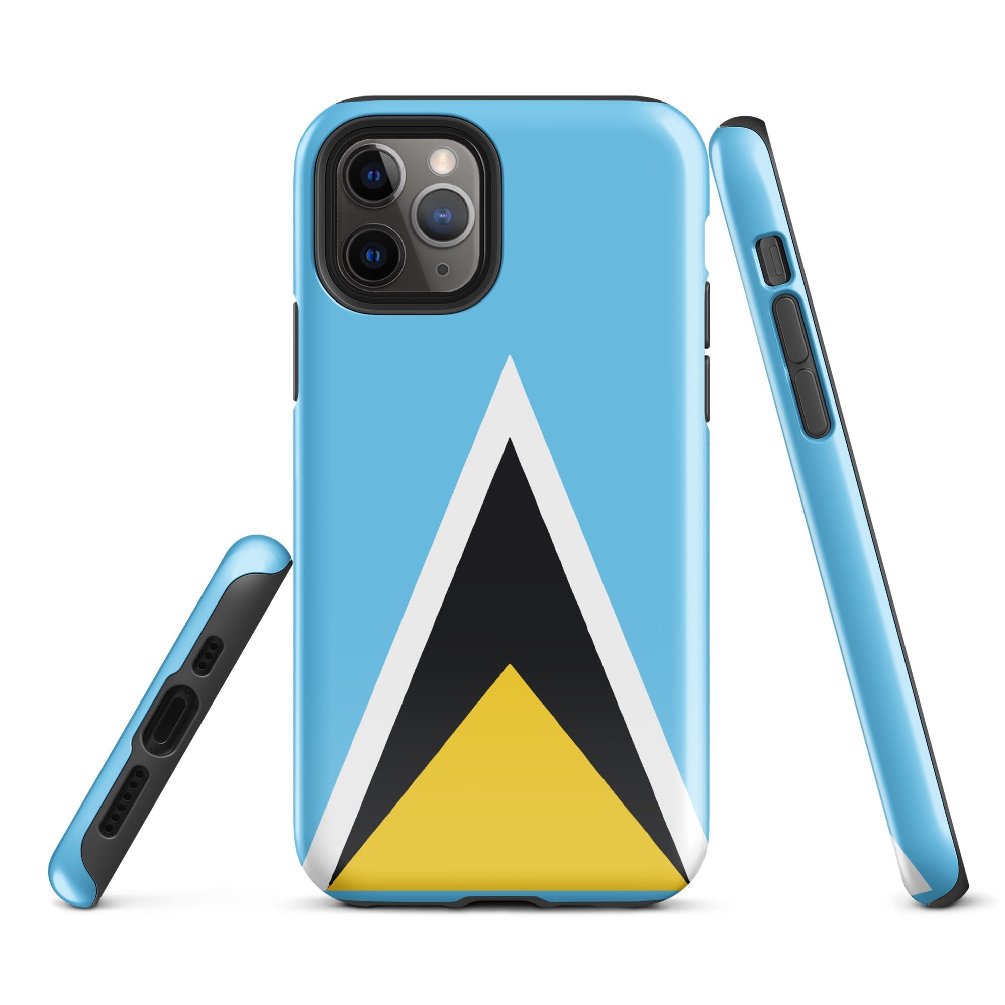 St Lucia Flag Tough Cellphone Case for iPhone® - Conscious Apparel Store