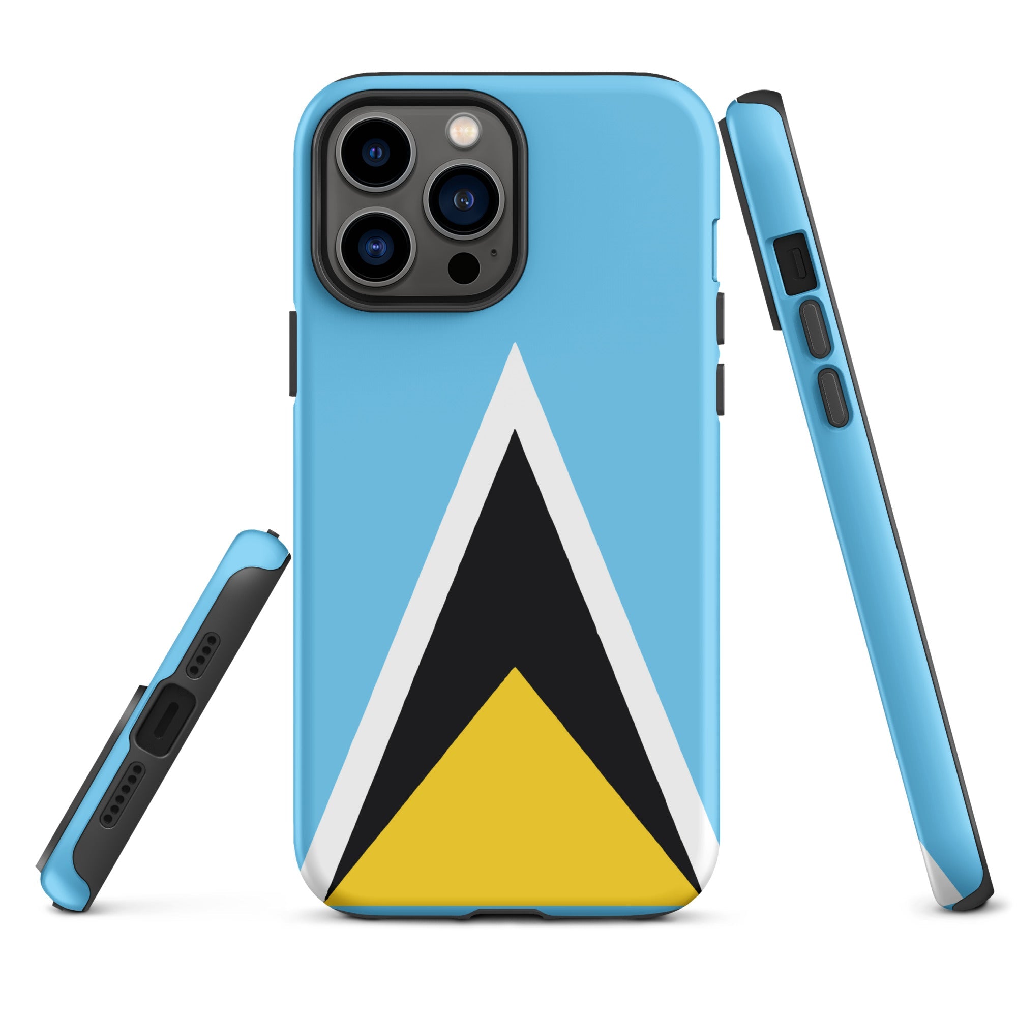 St Lucia Flag Tough Cellphone Case for iPhone® - Conscious Apparel Store