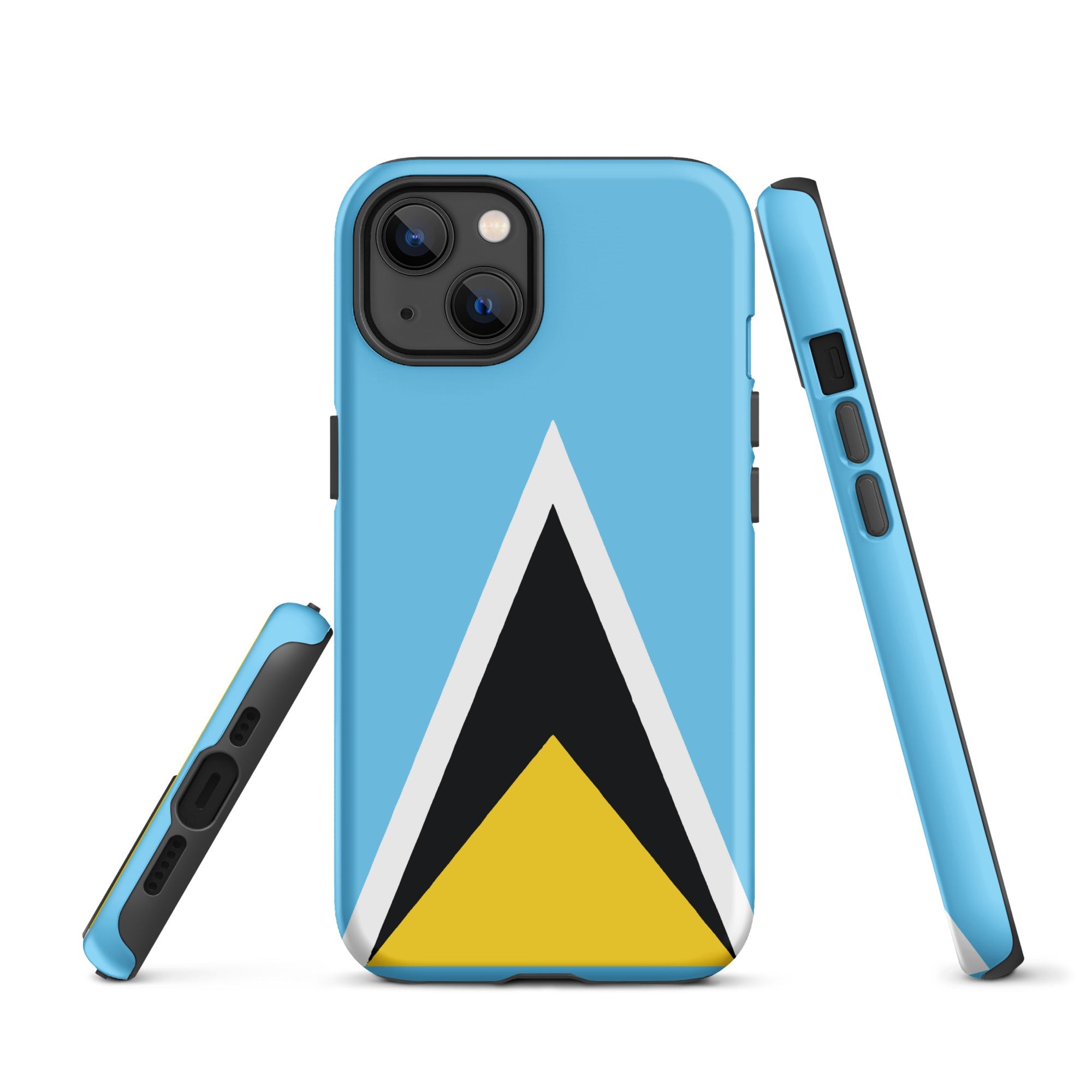 St Lucia Flag Tough Cellphone Case for iPhone® - Conscious Apparel Store
