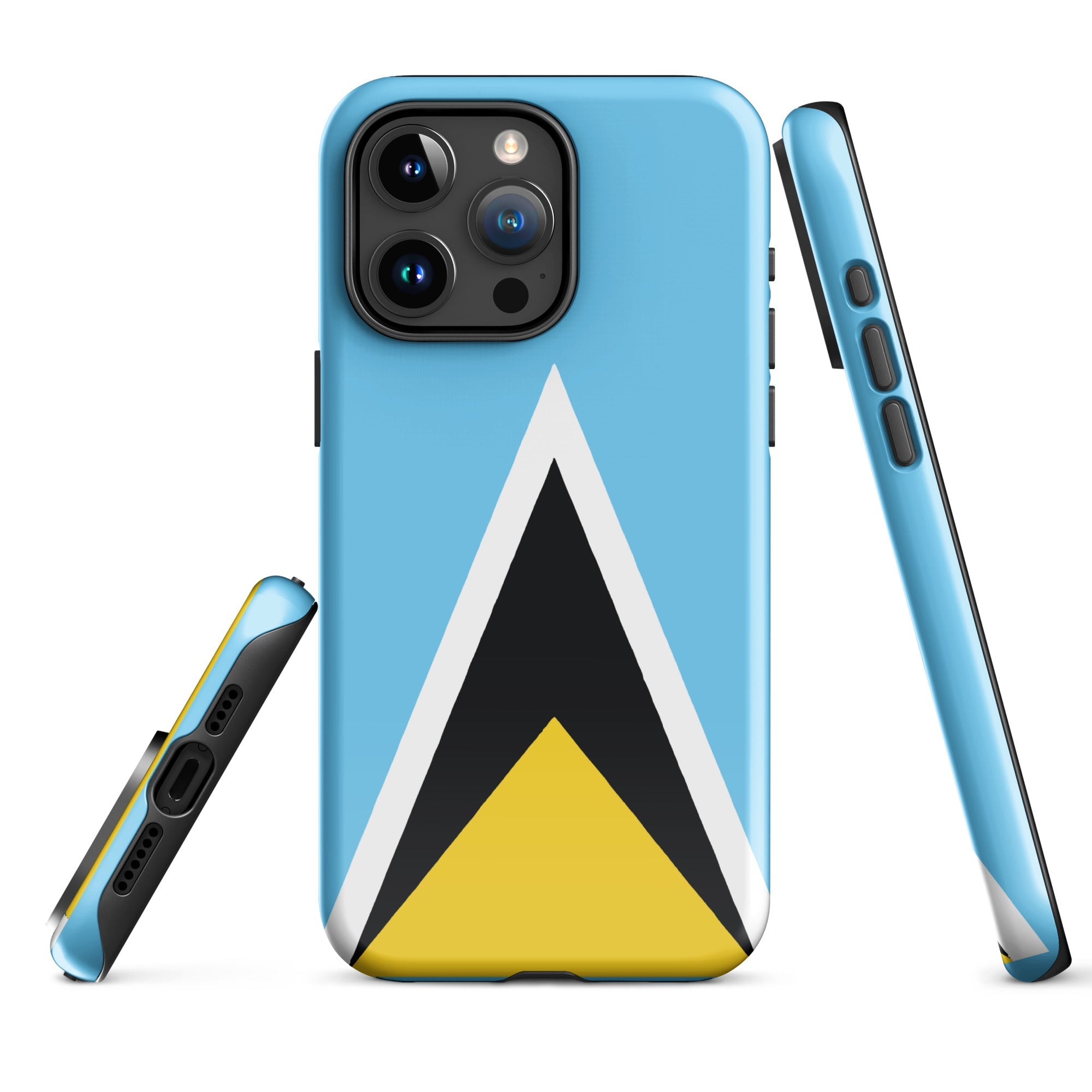 St Lucia Flag Tough Cellphone Case for iPhone® - Conscious Apparel Store