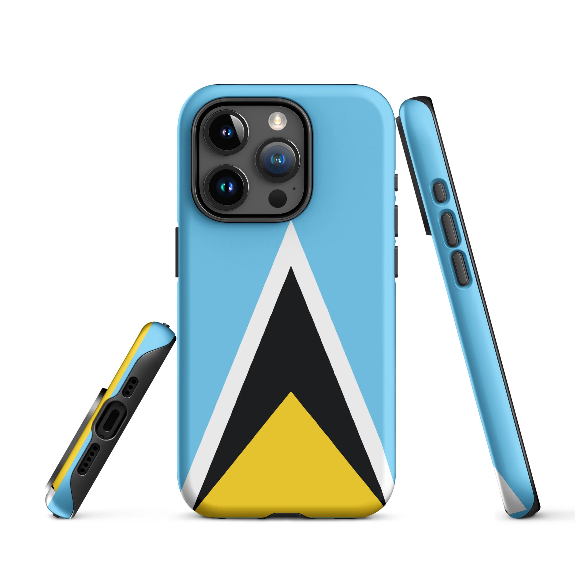St Lucia Flag Tough Cellphone Case for iPhone® - Conscious Apparel Store