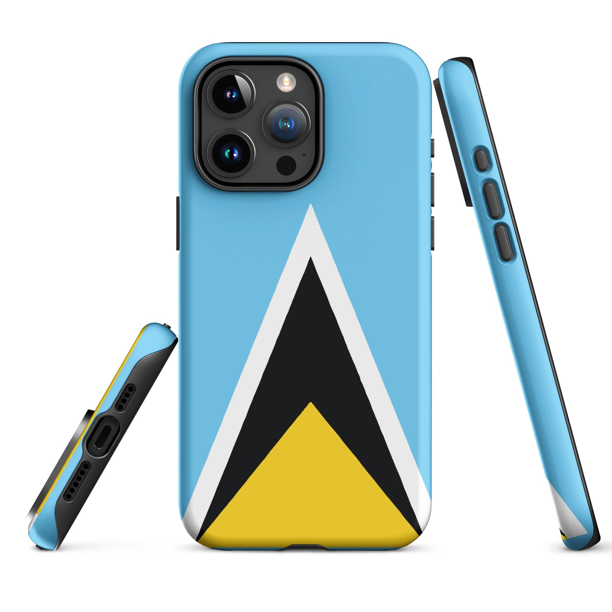 St Lucia Flag Tough Cellphone Case for iPhone® - Conscious Apparel Store