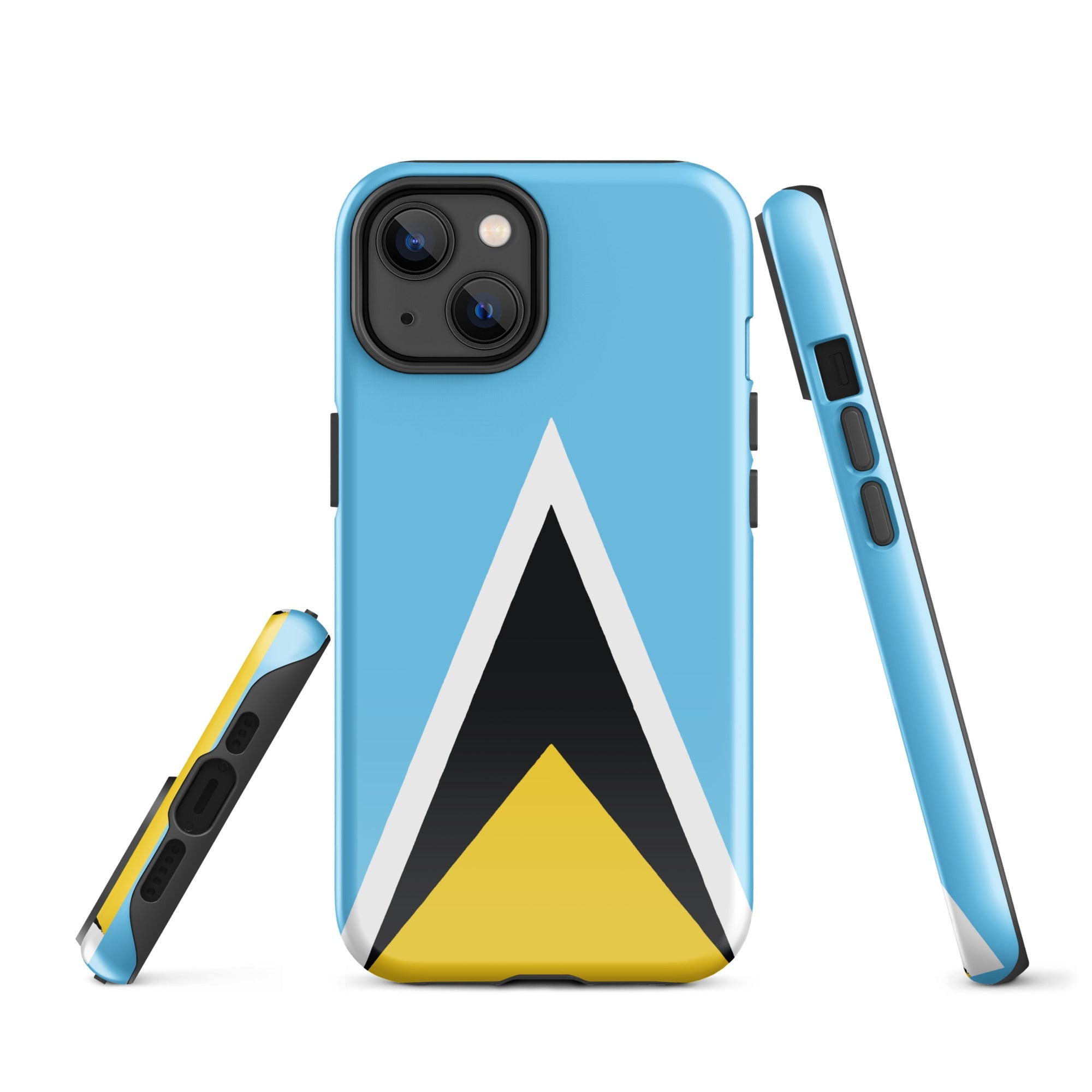 St Lucia Flag Tough Cellphone Case for iPhone® - Conscious Apparel Store