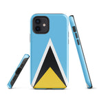 St Lucia Flag Tough Cellphone Case for iPhone® - Conscious Apparel Store