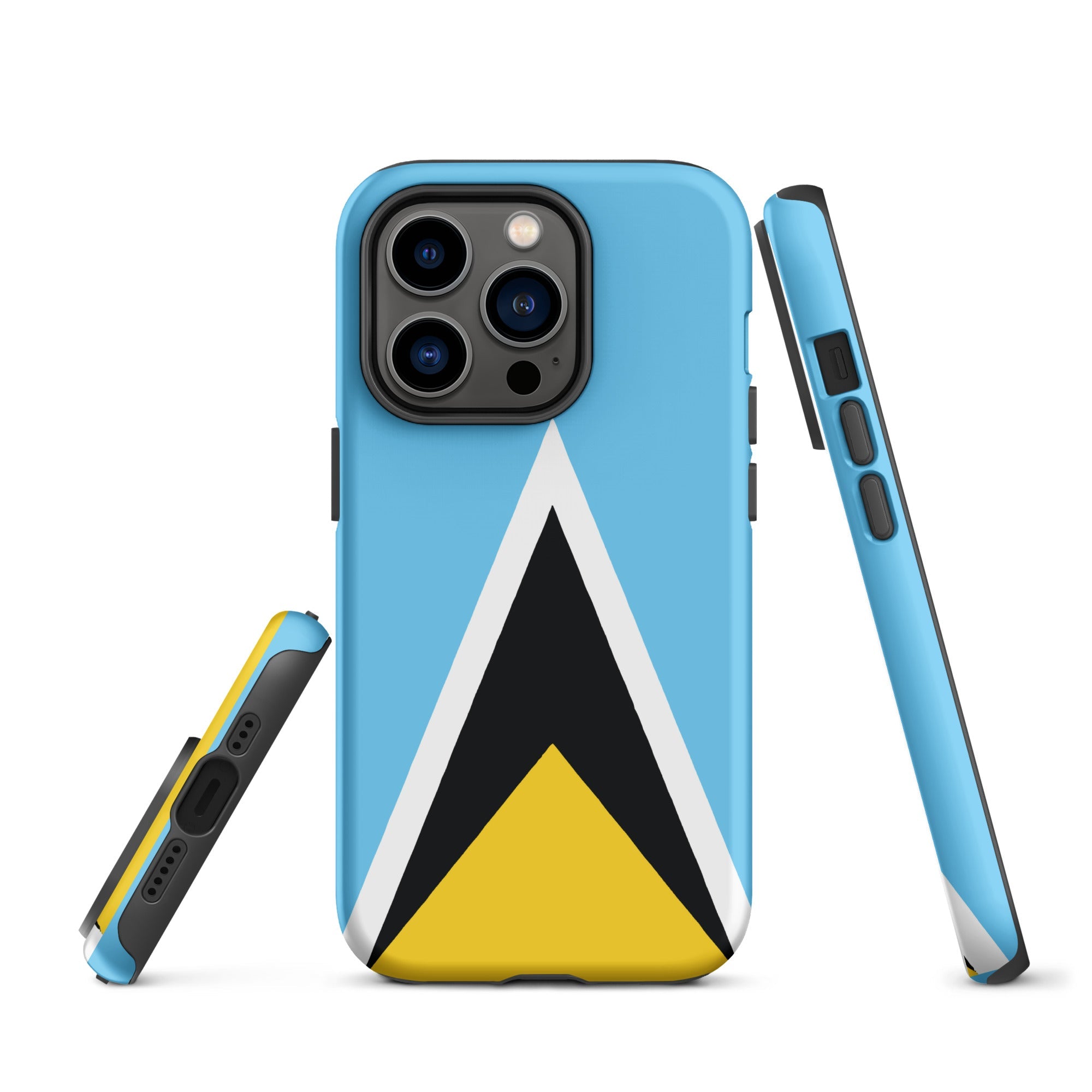 St Lucia Flag Tough Cellphone Case for iPhone® - Conscious Apparel Store