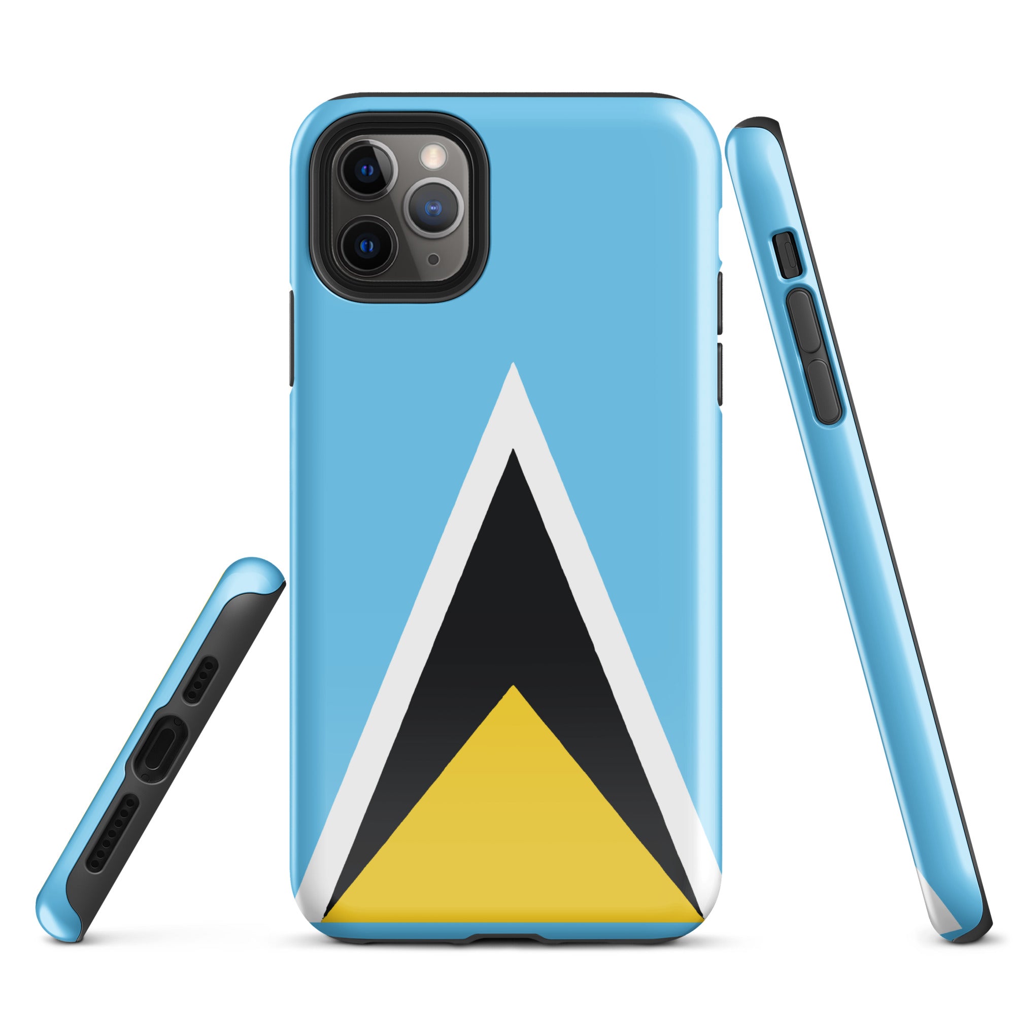 St Lucia Flag Tough Cellphone Case for iPhone® - Conscious Apparel Store