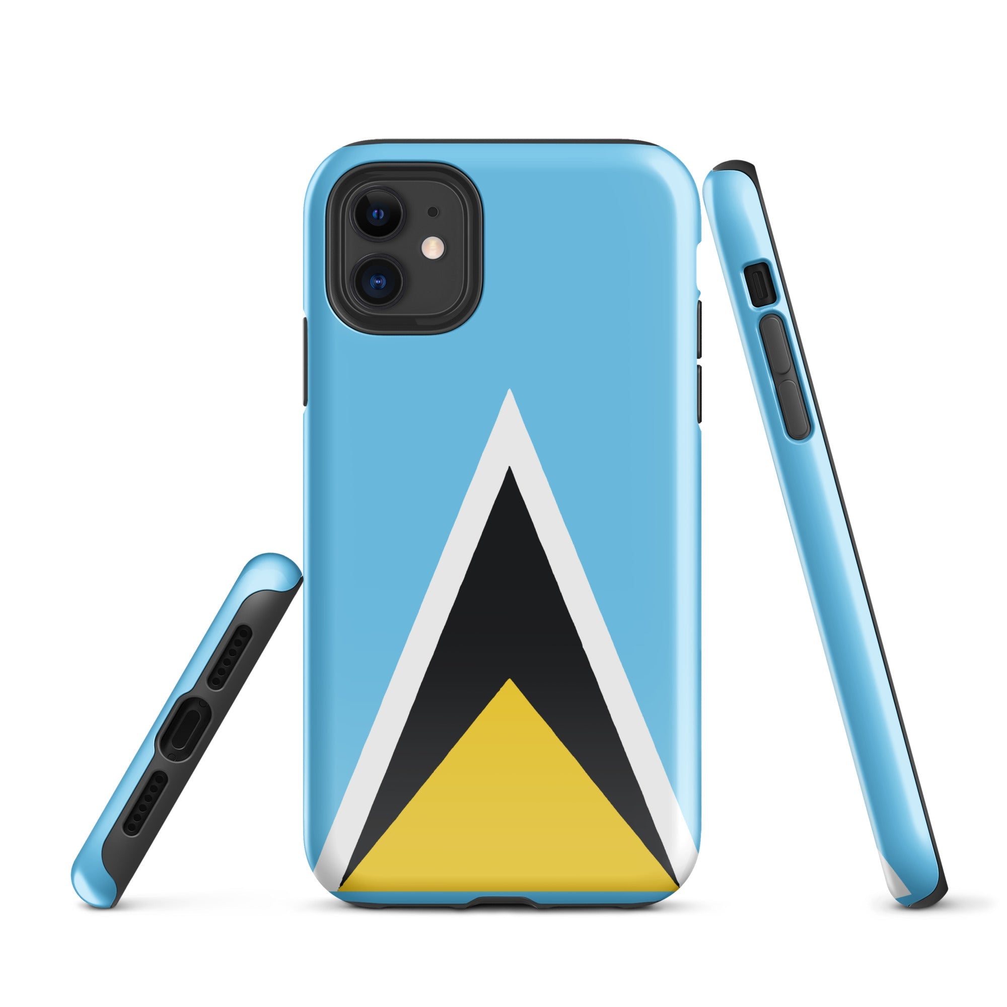 St Lucia Flag Tough Cellphone Case for iPhone® - Conscious Apparel Store