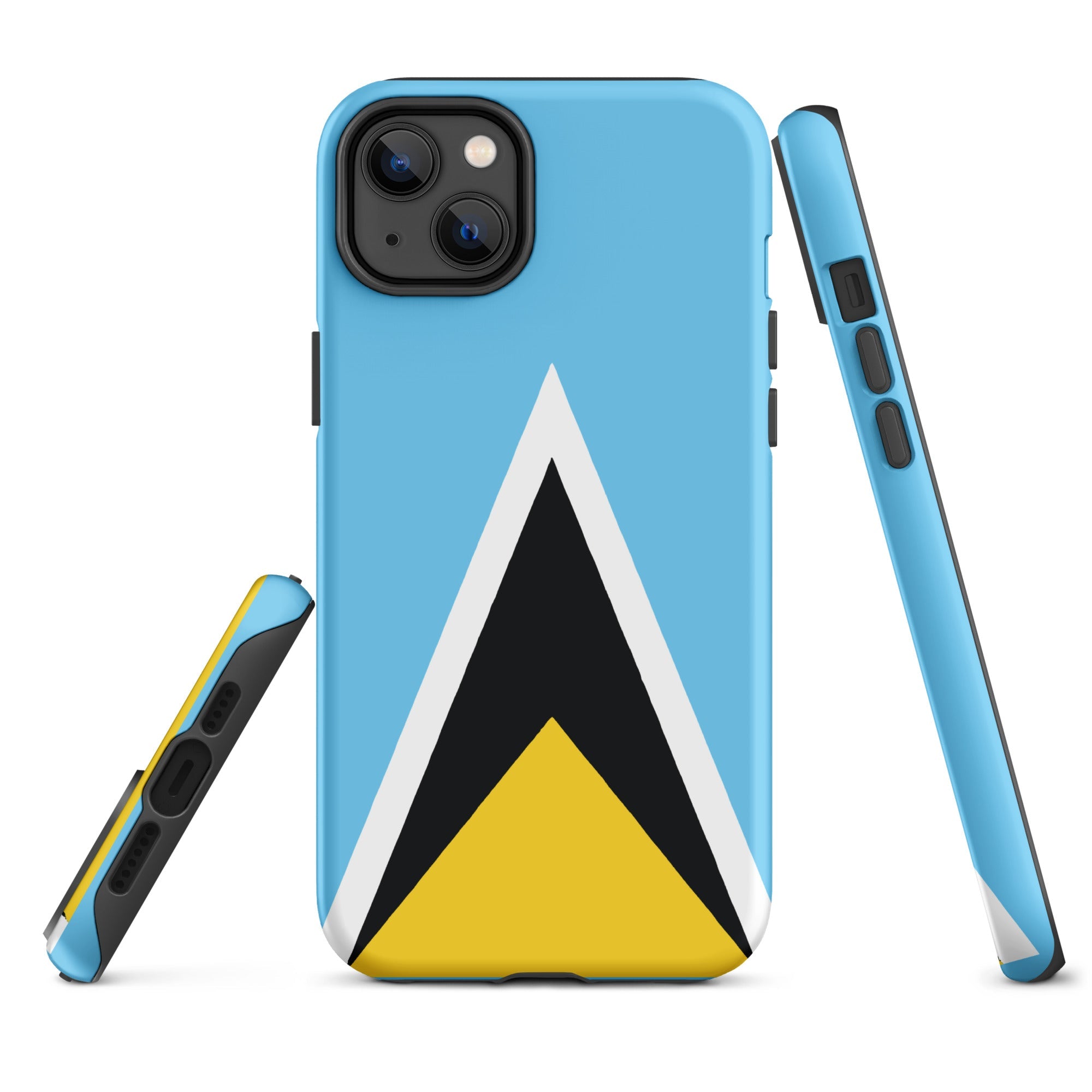 St Lucia Flag Tough Cellphone Case for iPhone® - Conscious Apparel Store
