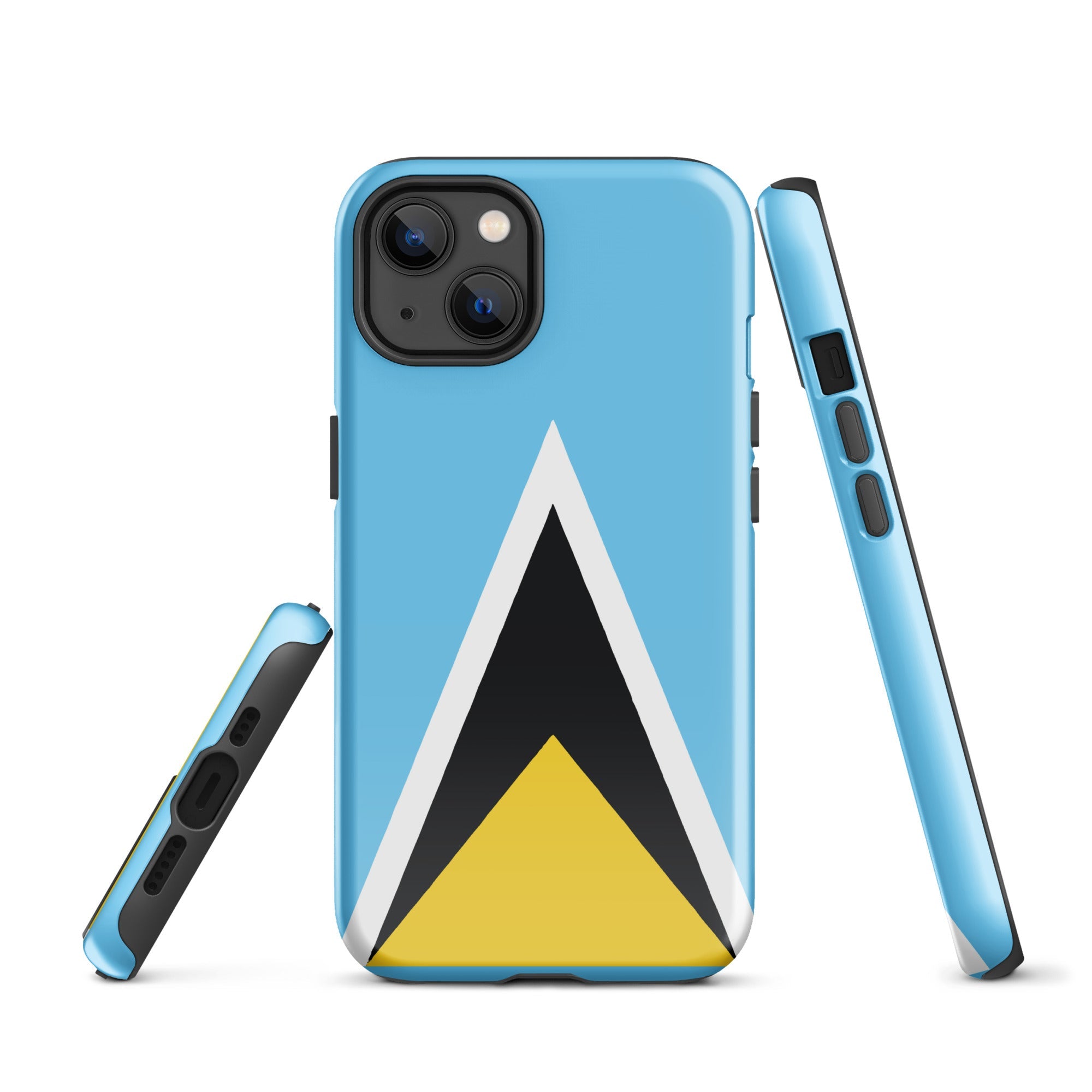 St Lucia Flag Tough Cellphone Case for iPhone® - Conscious Apparel Store