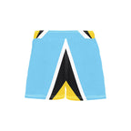 St Lucia Flag Women's Casual Board Shorts - Conscious Apparel Store