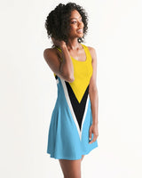 St Lucia Flag Women's Racerback Dress - Conscious Apparel Store
