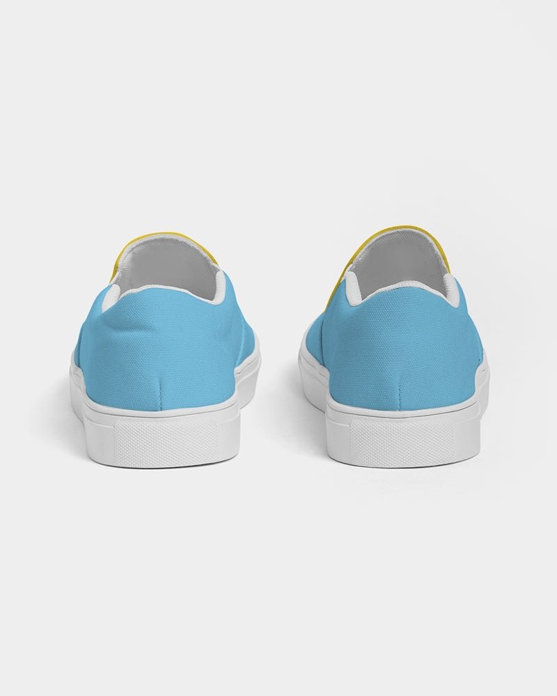 St Lucia Flag Women's Slip-On Canvas Shoe - Conscious Apparel Store