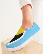 St Lucia Flag Women's Slip-On Canvas Shoe - Conscious Apparel Store