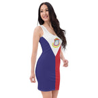 St Maarten Flag Bodycon Dress - Conscious Apparel Store