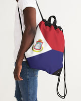 St Maarten Flag Canvas Drawstring Bag - Conscious Apparel Store