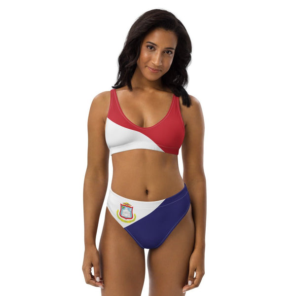 ST Maarten Flag high-waisted bikini - Conscious Apparel Store
