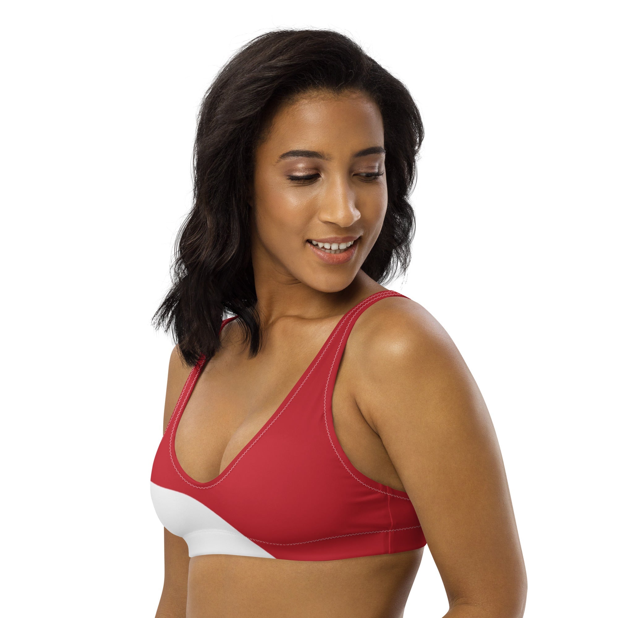 St Marteen Flag padded bikini top - Conscious Apparel Store