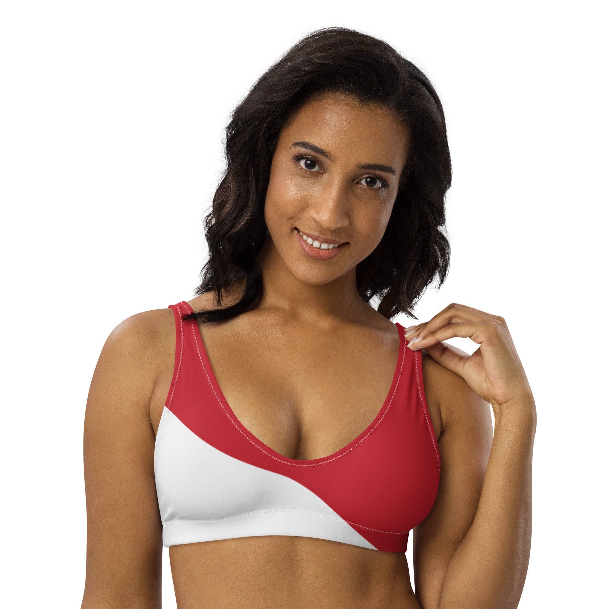 St Marteen Flag padded bikini top - Conscious Apparel Store
