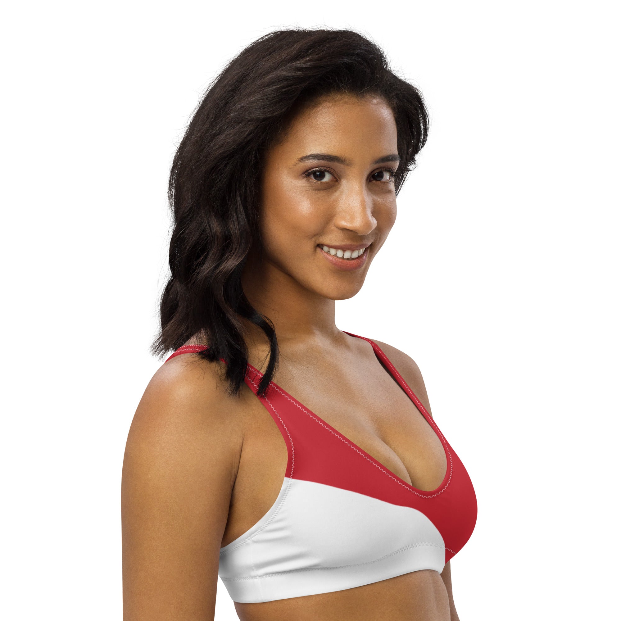 St Marteen Flag padded bikini top - Conscious Apparel Store