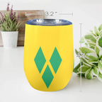 St Vincent Flag 12oz Wine Tumbler - Conscious Apparel Store