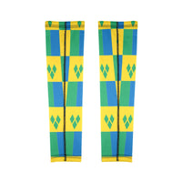 St Vincent Flag Arm Sleeves (Set of Two) - Conscious Apparel Store