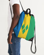 St Vincent Flag Canvas Drawstring Bag - Conscious Apparel Store