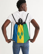 St Vincent Flag Canvas Drawstring Bag - Conscious Apparel Store
