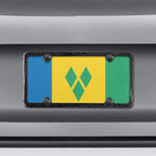 St Vincent Flag Custom License Plate - Conscious Apparel Store