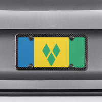 St Vincent Flag Custom License Plate - Conscious Apparel Store