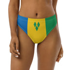 St Vincent Flag high-waisted bikini bottom - Conscious Apparel Store