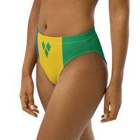 St Vincent Flag high-waisted bikini bottom - Conscious Apparel Store