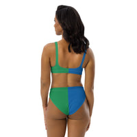St Vincent Flag High-Waisted Bikini Customizable Set - Conscious Apparel Store