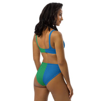 St Vincent Flag High-Waisted Bikini Customizable Set - Conscious Apparel Store